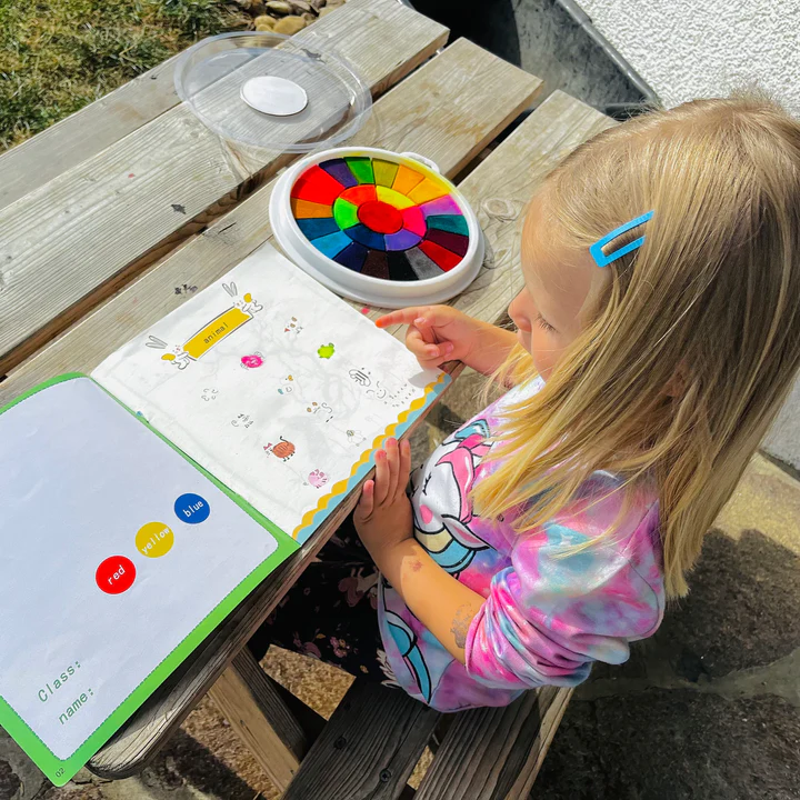 Kit y libro de pintura de dedos divertidos de 12 colores, pinturas de dedos  lavables para niños pequeños de 1 a 3 años, no tóxicas, juguetes de dibujo