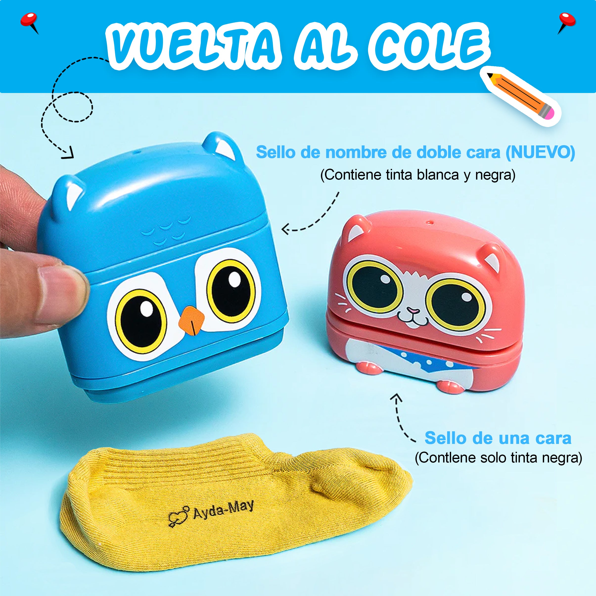 KiddoSello - Sello de Nombre Personalizado