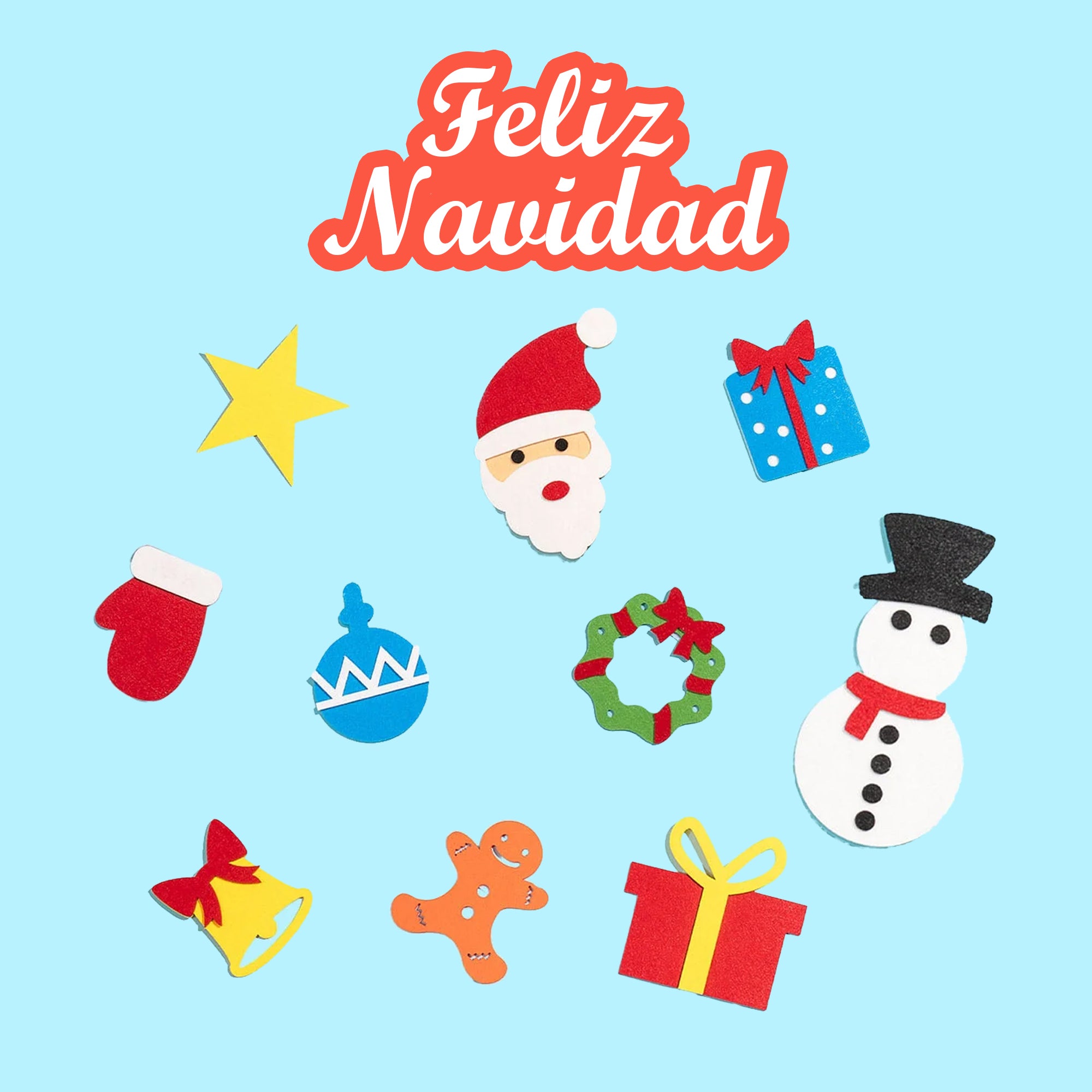 10 Adornos navideños adicionales + 1 Adorno de "Feliz Navidad"
